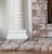 A detailed leg base for a custom fireplace mantel.
