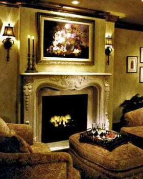 Navarre Louis XV Stone Mantel  