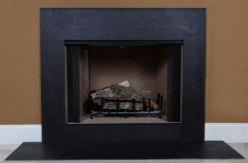 Black Slate fireplace facing.