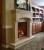 Beautiful frame work in the header of the custom stone mantel.
