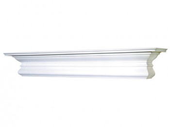 Fancy style shelf with multiple lines underneath.