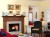 The two-tier columns on the legs gives this fireplace a bolder look.