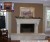 Installed picture of the Colossal stone mantel.