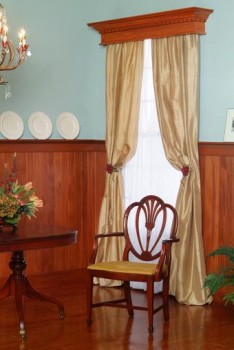 Planking shown in cherry with matching cornice.