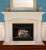 The Barrington thin cast stone fireplace mantel includes surround facing panels and a 3-piece stone hearth