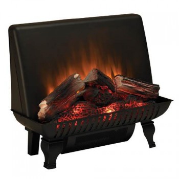 The Classic Flame 24" Electric Fireplace Insert fits into existing fireplaces.  Looks real whether "flames" are turned off or on. Heater and Remote Control Included.  LED technology.