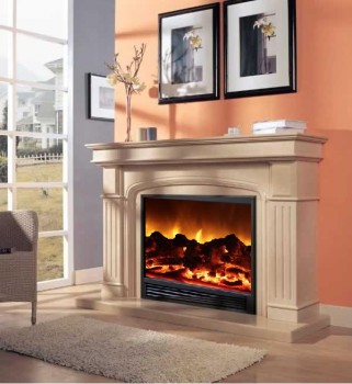 New Rose Beige with simulation of SD33 Electric Fireplace
