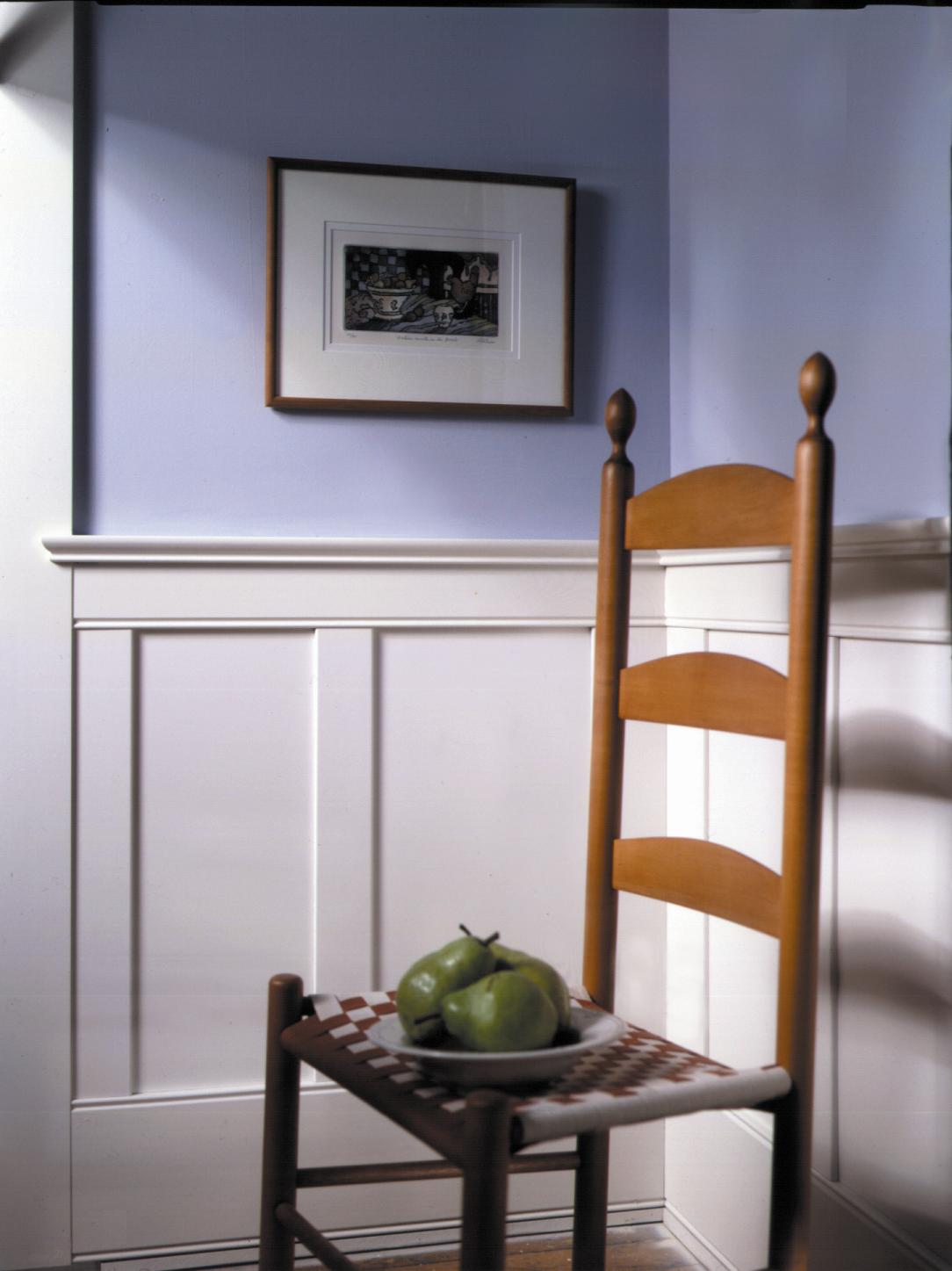 Recessed Flat Paneling Painted White | Classic American