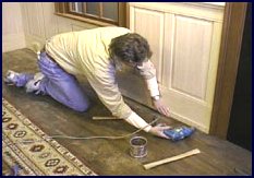 wainscot paneling installation - step 10