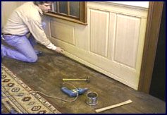 wainscot paneling installation - step 11