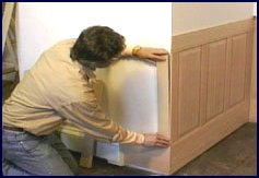 wainscot paneling installation - step 3