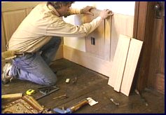 wainscot paneling installation - step 5