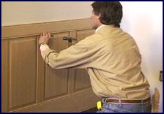 wainscot paneling installation - step 8