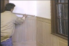wainscot paneling installation - step 9