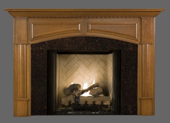 Any of our fireplace mantels can be made with an overmantel.