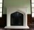 The Harvard Stone Mantel, pure Tudor styling (custom doors not included)