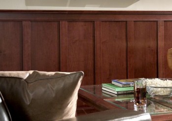 Classic American Flat Paneling available in several heights, panel widths, and in paint grade or stainable oak, maple or cherry.  Your choice of professional a factory finish or ready for you to finish.