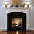 Absolute Black Granite is striking when complemented with a white fireplace mantel.