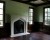 This tudor stone mantel makes a great centerpiece
