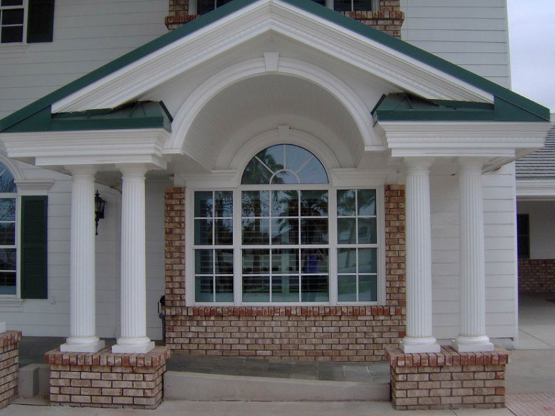 Paired Fluted Columns